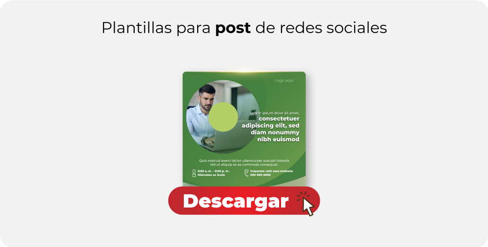 Plantilla post redes sociales 